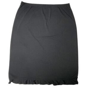 Cherokee Black Ruffled Hem Pull On Lightweight Skirt Large